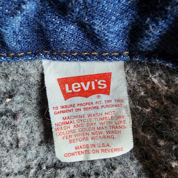 Vintage 90's Blanket Lined Levis Strauss Trucker Jacket 46L - Picture 5 of 12